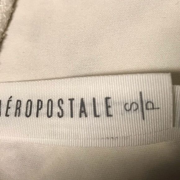 Aeropostale Lace Floral Mini Skater Skirt Girls Ivory White S/P - Picture 5 of 10